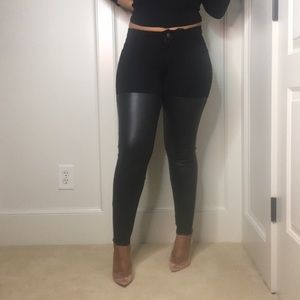 Very Sexy Faux Leather Jeans Chaps Style Leggings